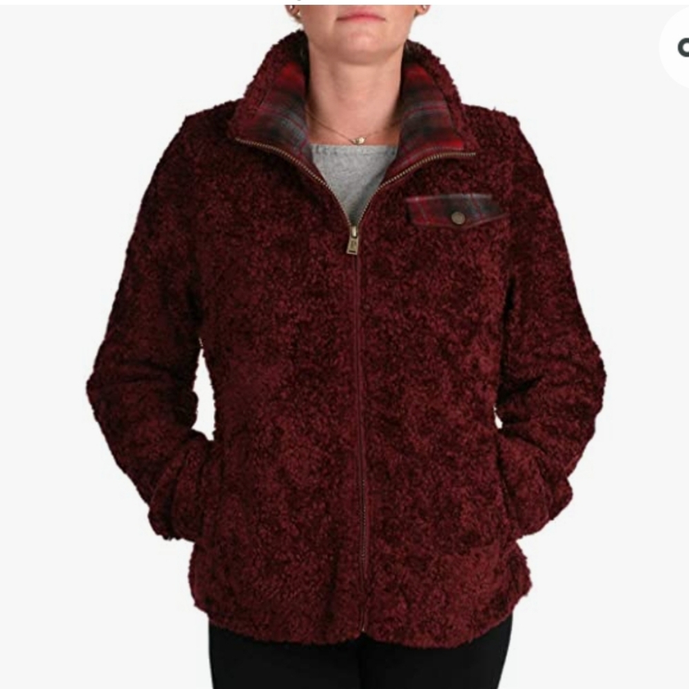 Pendleton Fuzzy Zip Teddy Jacket Size Medium